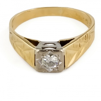 18ct Gold Diamond 0.15cts Ring Size L